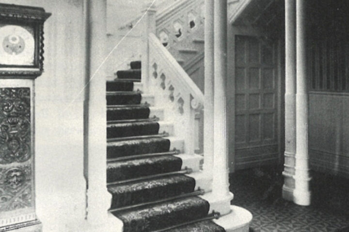 Entrance Hall of Elmstead Grange, c1909